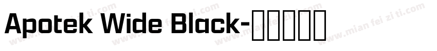 Apotek Wide Black字体转换